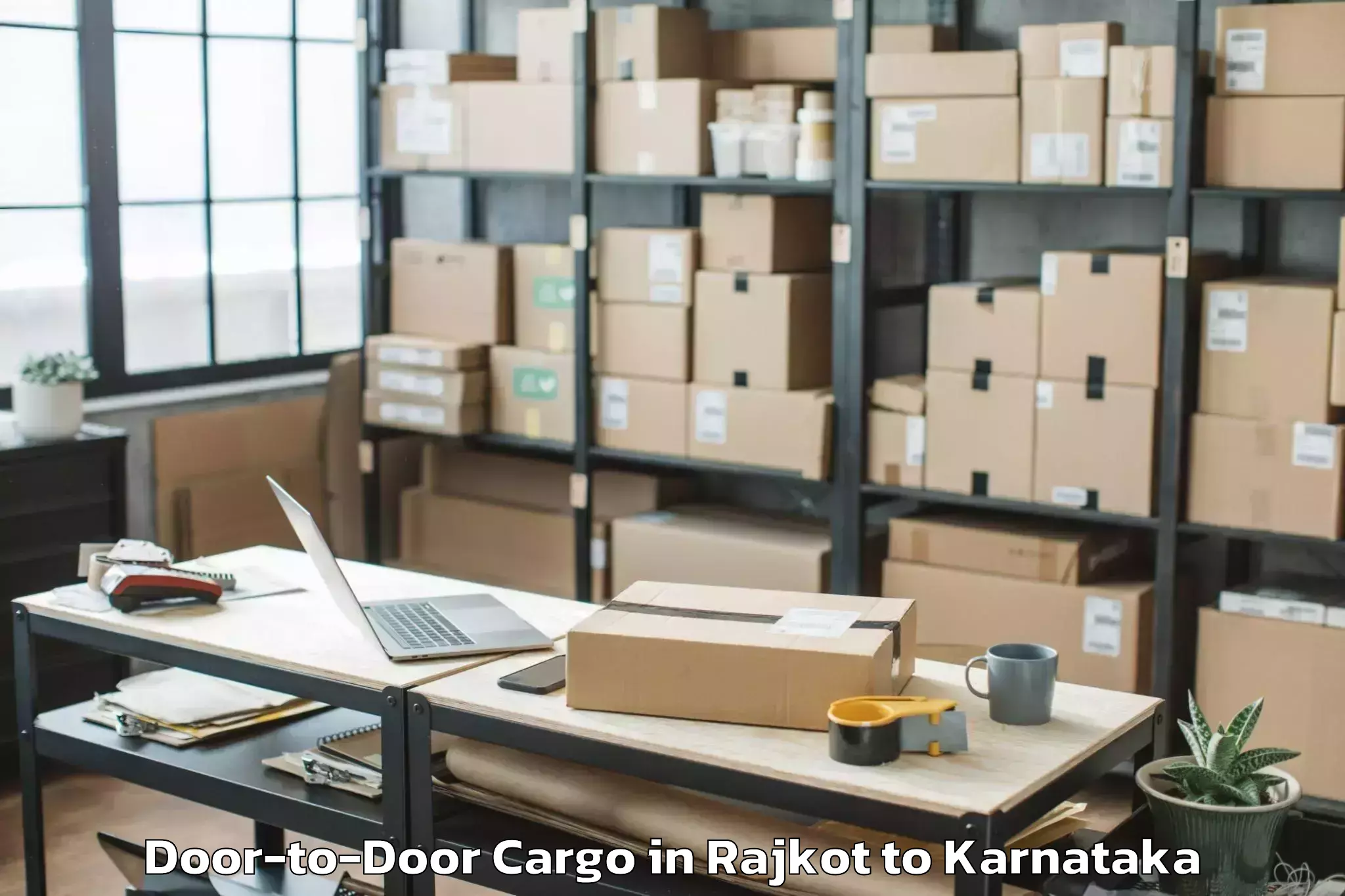 Quality Rajkot to Harpanahalli Door To Door Cargo